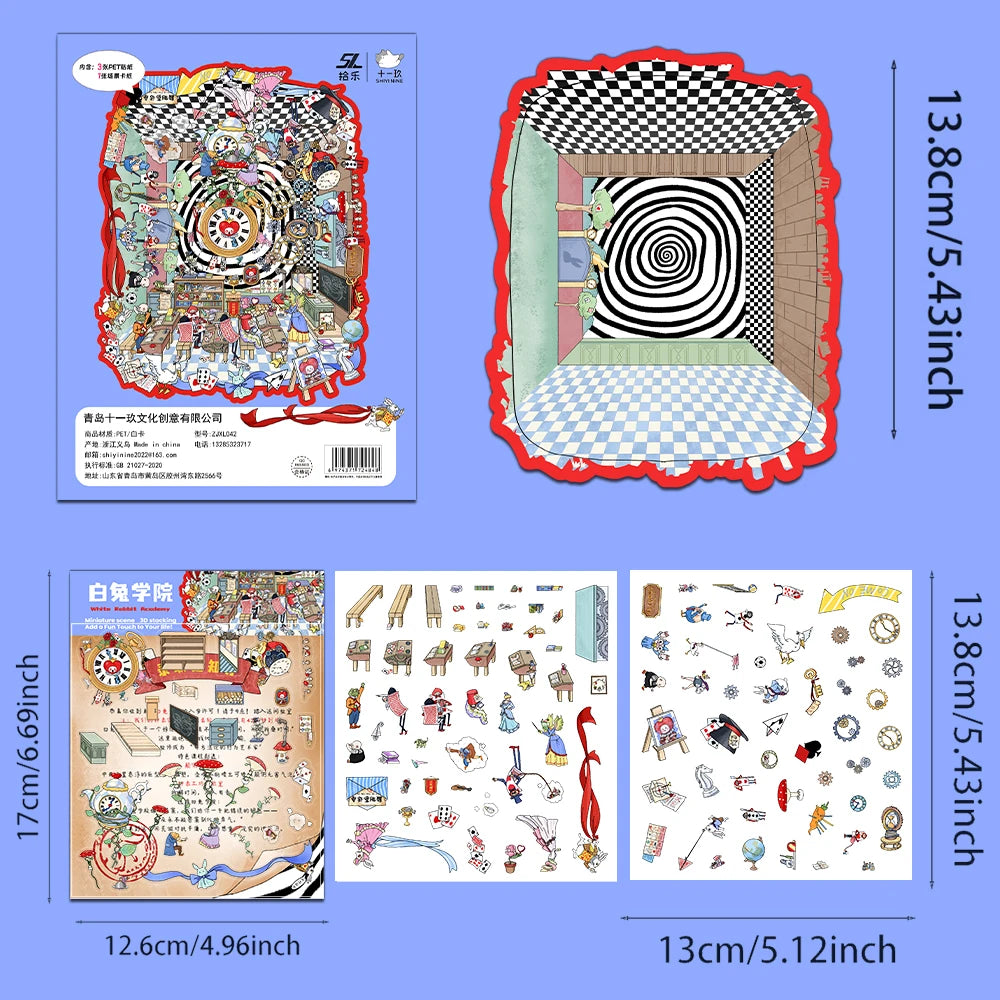 Sticker 3D Mondes merveilleux : 6 scènes miniatures