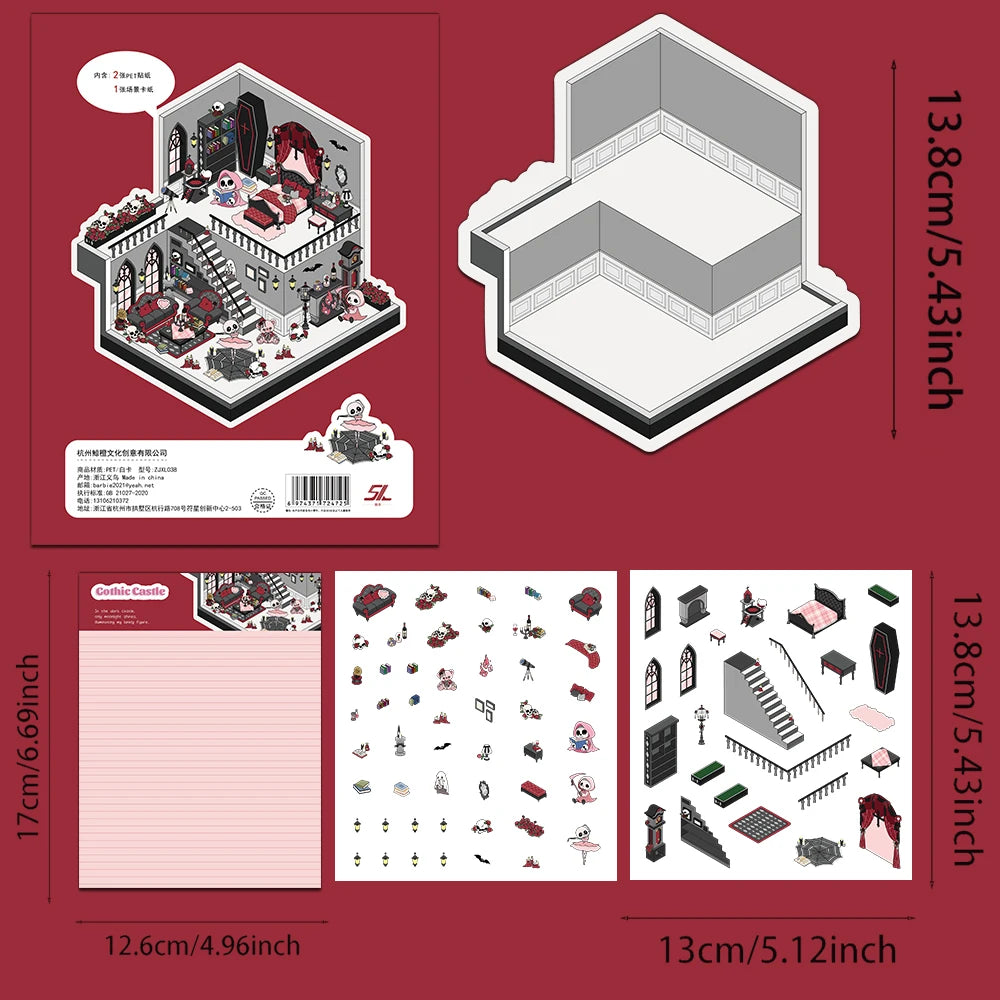 Sticker 3D Mondes merveilleux : 6 scènes miniatures