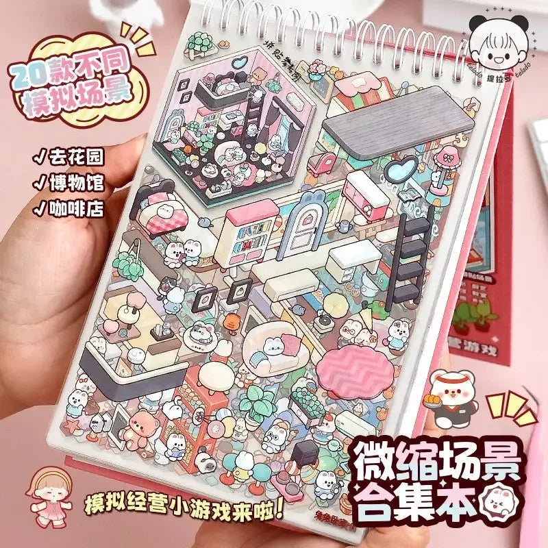 Livre de Stickers 3D : 20 scènes miniatures différentes
