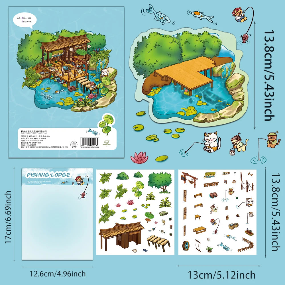 Sticker 3D Mondes merveilleux : 6 scènes miniatures