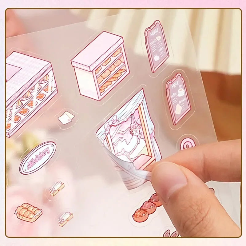 Sticker 3D de petits commerces d'animaux : 5 scènes miniatures