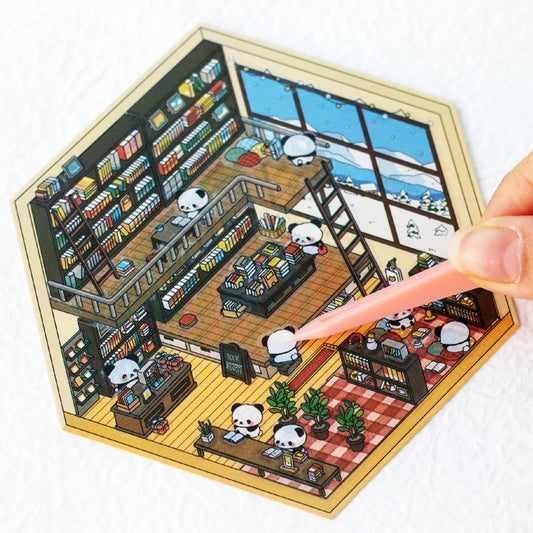 Sticker 3D Spéciale Panda : 4 scènes miniatures