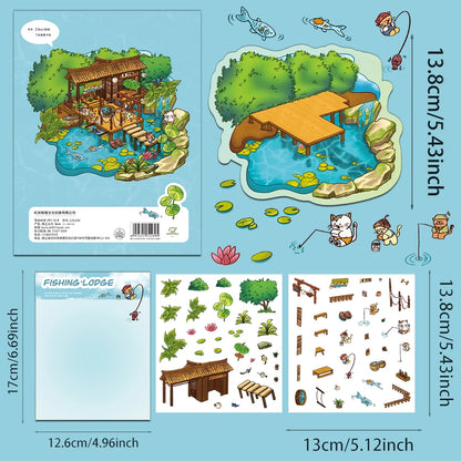 Sticker 3D Mondes merveilleux : 6 scènes miniatures