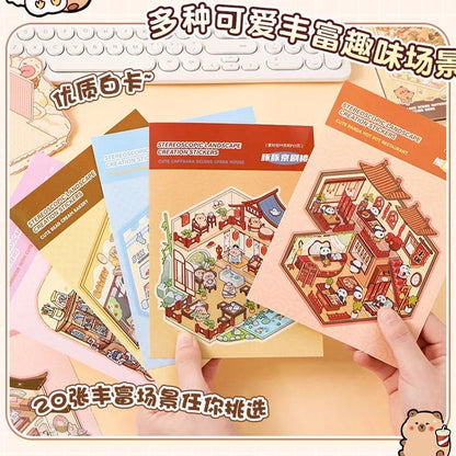 Livre de Stickers 3D : 20 scènes miniatures différentes