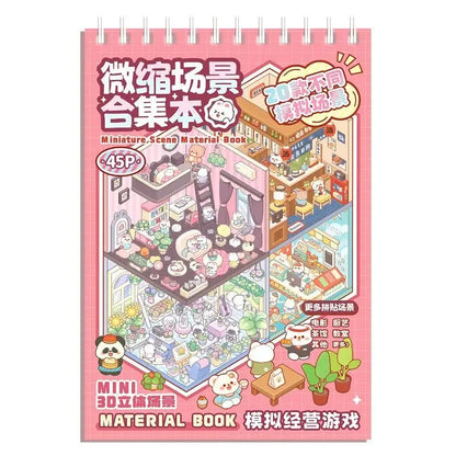 Livre de Stickers 3D : 20 scènes miniatures différentes