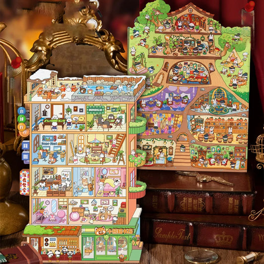 Sticker 3D Mondes magiques : 4 scènes miniatures