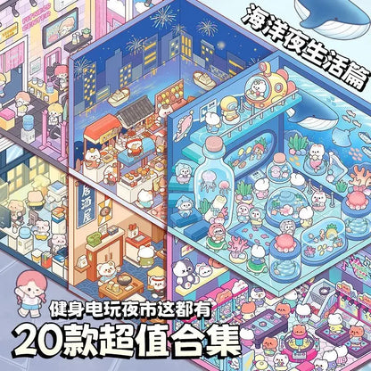 Livre de Stickers 3D : 20 scènes miniatures différentes