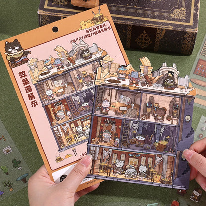 Sticker 3D Appartements et Hôtels : 4 scènes miniatures